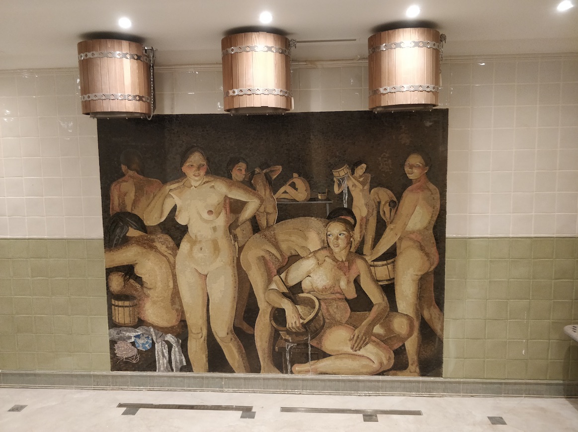 The Bath House tipping buckets